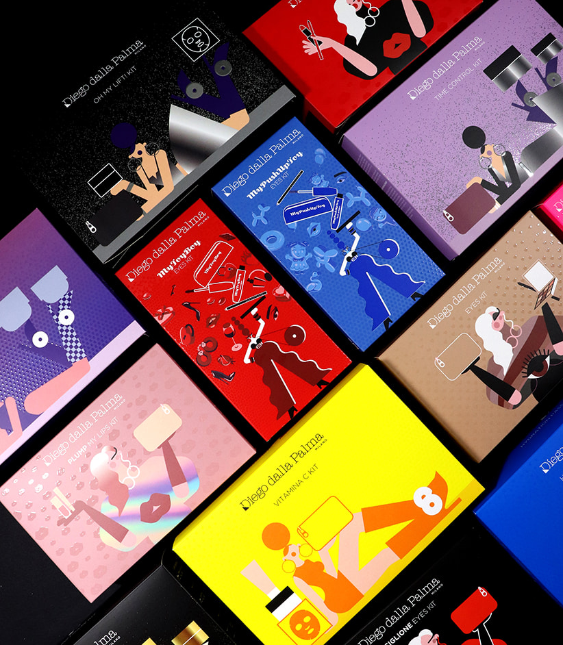 Cofanetti natalizi Diego Dalla Palma in cartoncino Alaska White FSC con finiture di lusso