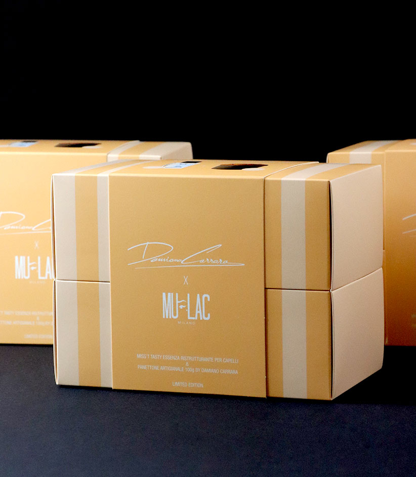 Packaging Mulac limited edition con vano interno e palchetto fustellato