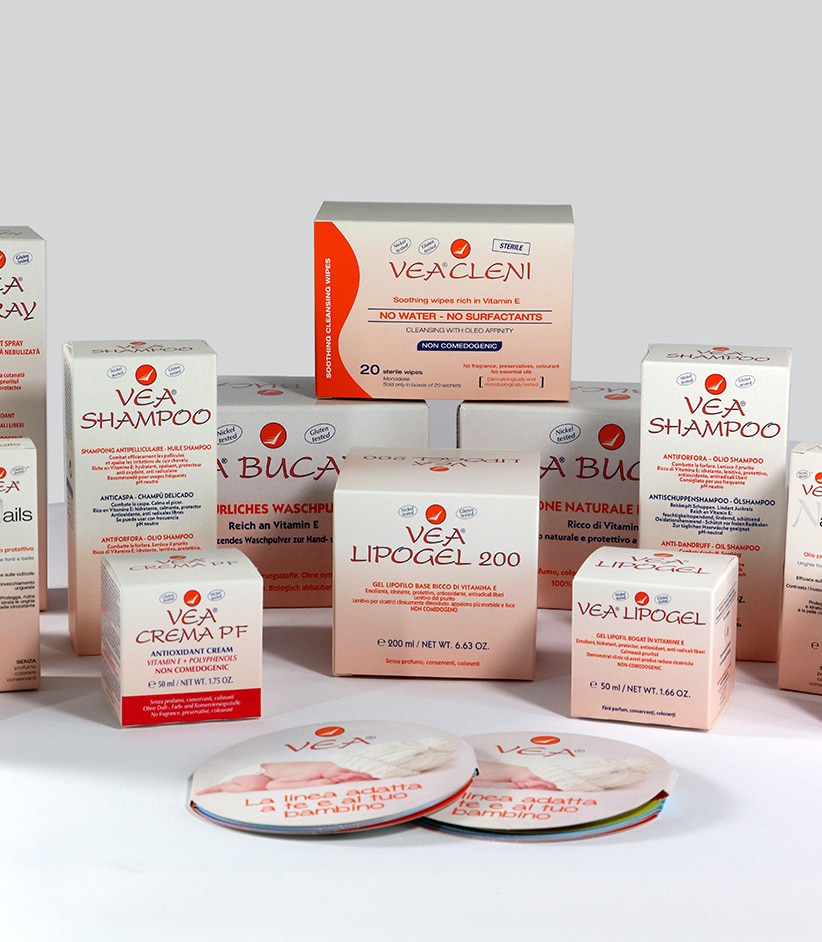 4 astucci Vea - grafica atestina